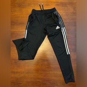 Adidas 3-Stripe Joggers w/ Zipper - Small